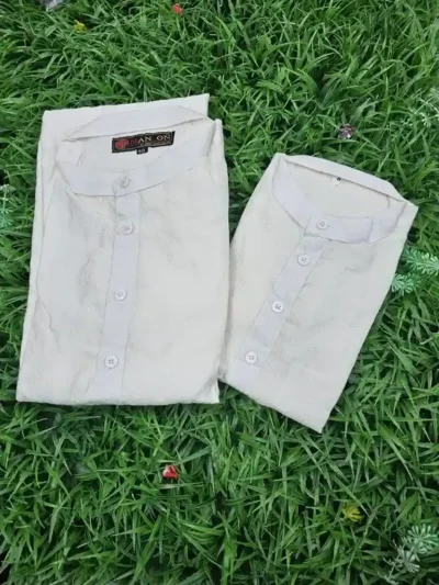 Pure White Kerala Shirt – Konark Label, Crisp Button-Down Style